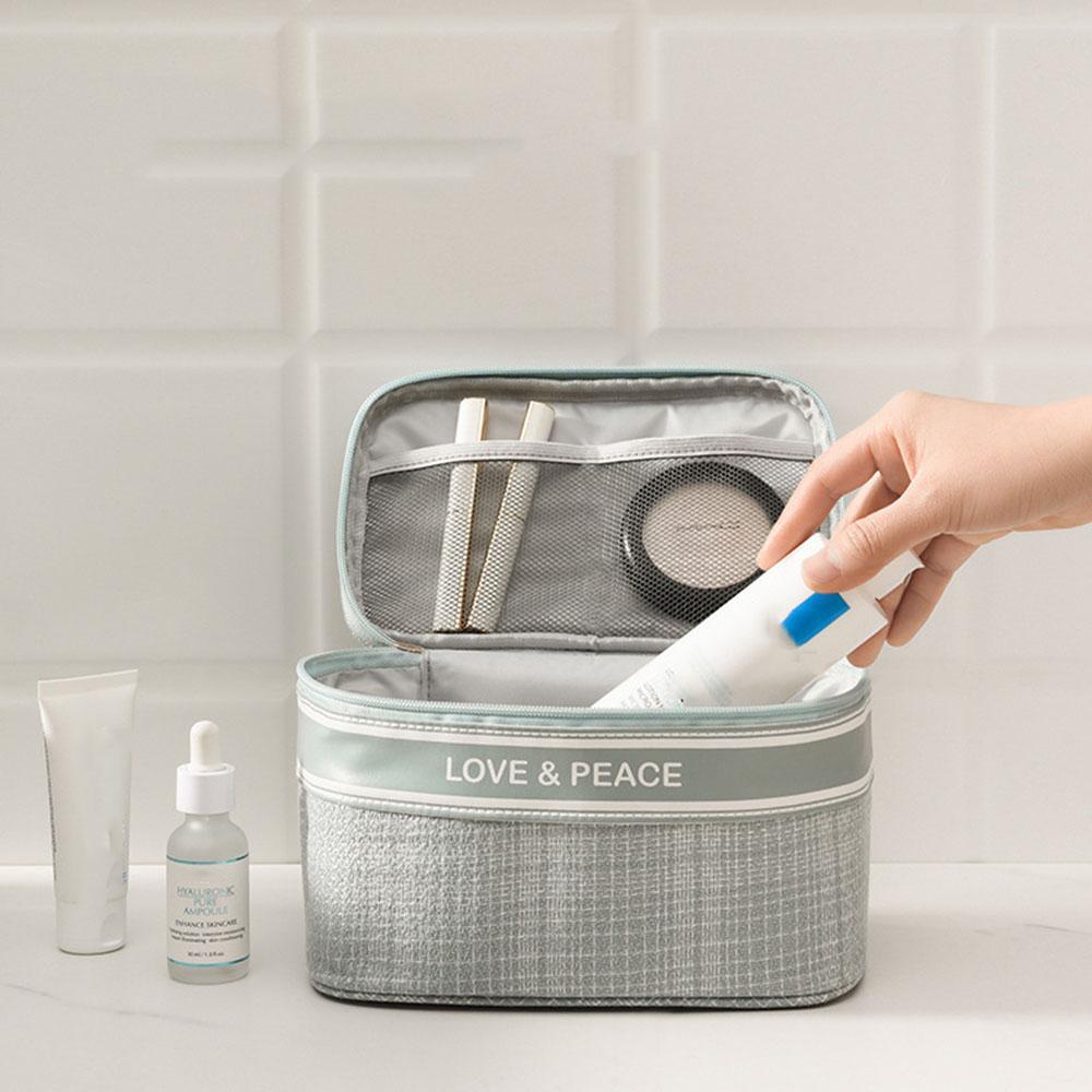 Túi Đựng Mỹ Phẩm Cầm Tay Cỡ Lớn Trong Suốt Có Khóa Kéo Tiện Dụng
