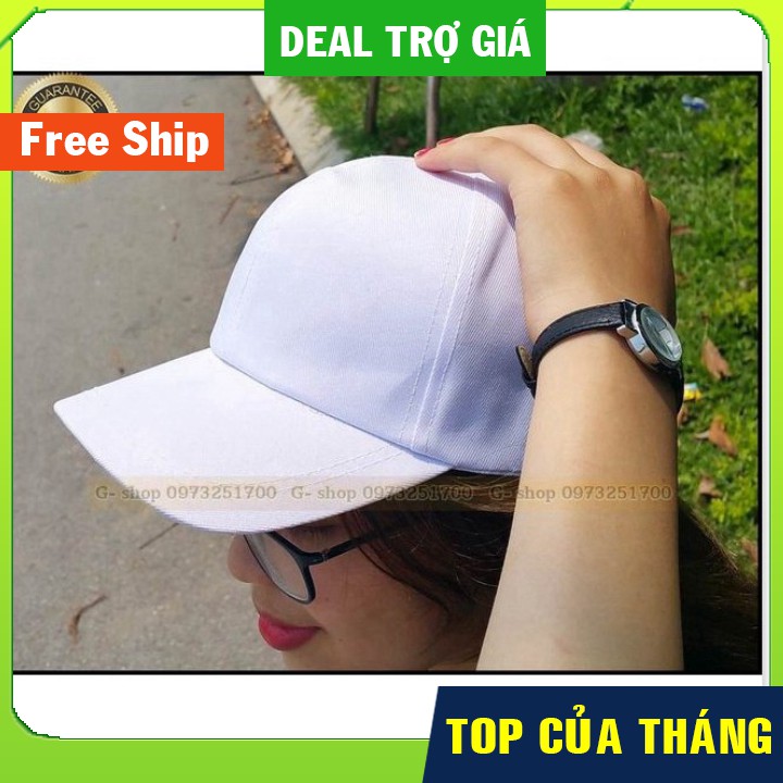 💯GIÁ THANH LÝ -  🔶Xả hàng bán lỗ 🔶 Mũ lưỡi trai trắng trơn :Thoáng mát - phong cách - SỐ LƯỢNG CÓ HẠN