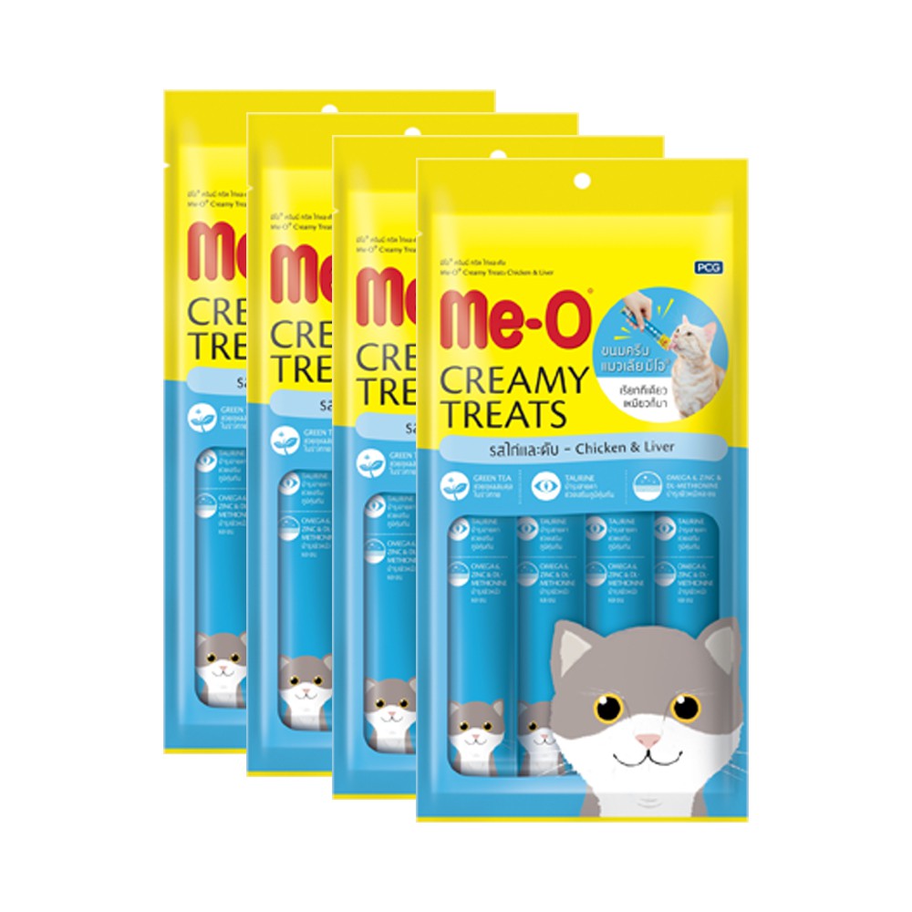 Súp Thưởng Me-O Creamy Treats Cho Mèo (4 Thanh X 15g) Giá Rẻ #MintPet