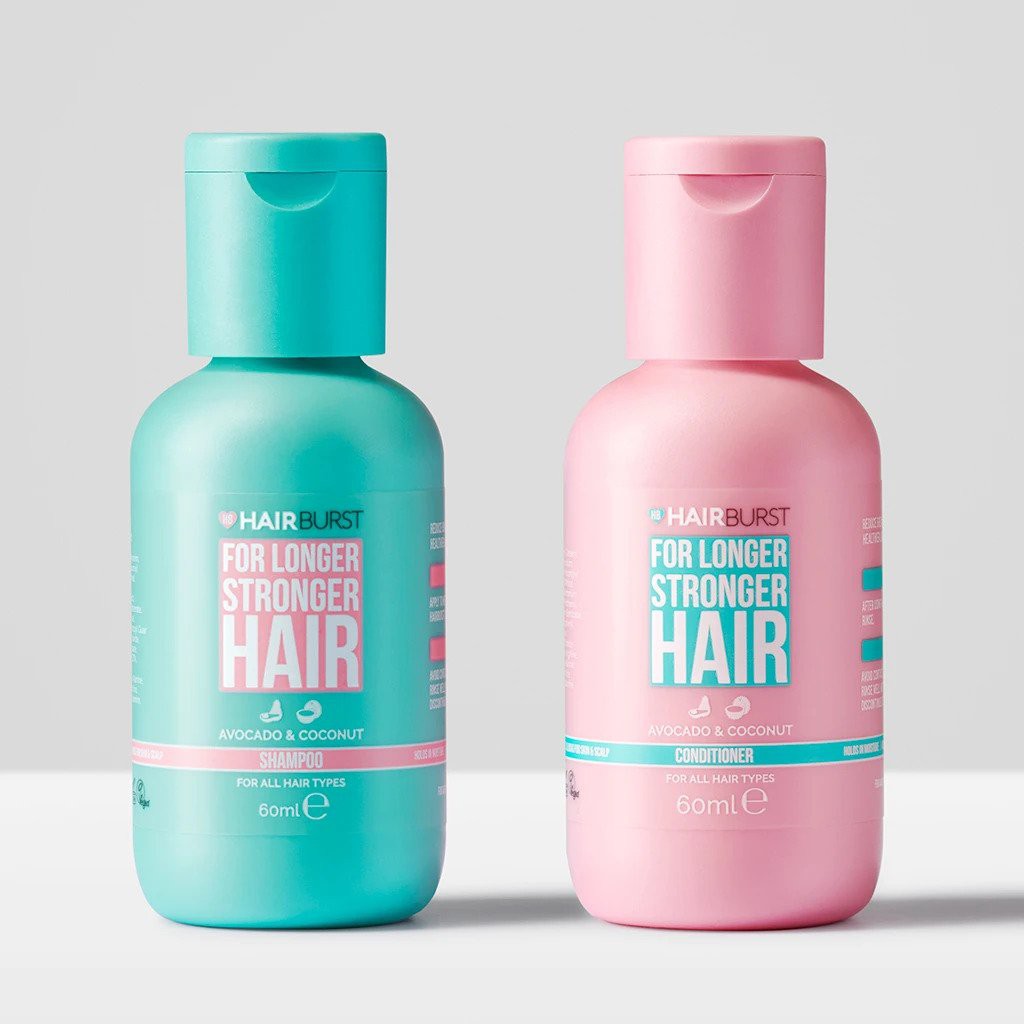 Set gội xả Hairburst stronger longer hair travel size 60ml/chai