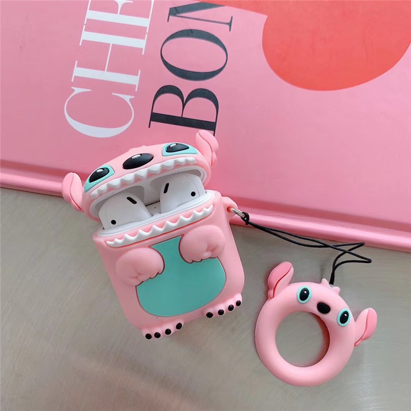 Vỏ Bảo Vệ Hộp Sạc Tai Nghe Airpods 1/2/12 Hình Stitch Dễ Thương Độc Đáo