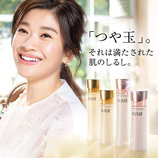 Nước hoa hồng trắng da, chống lão hóa Shiseido Elixir Whitening Clear Lotion 150ml - [Túi thay thế]