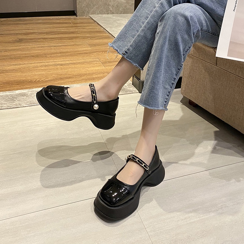 Giày Búp Bê Da Đế Dày Phối Màu Thời Trang Chất Lượng Cao Cho Nữ