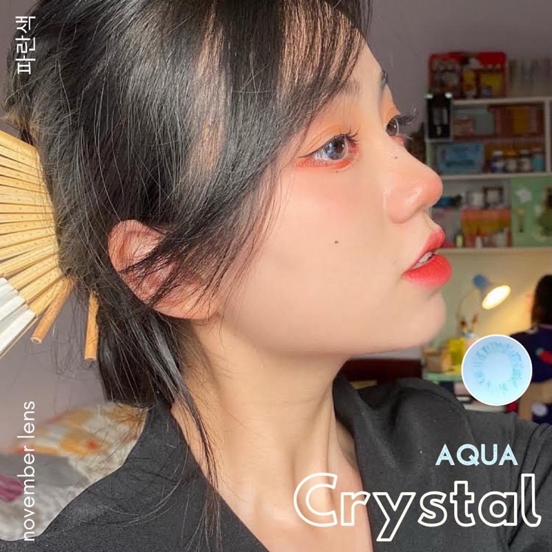 Kính áp tròng màu xanh trong Crystal Aqua Hàn Quốc