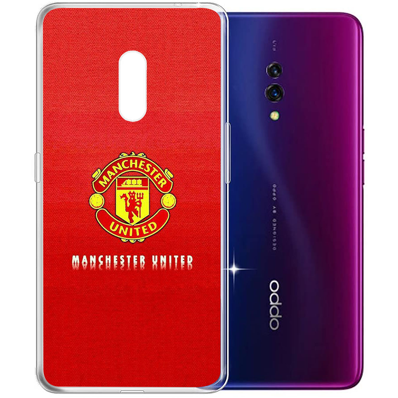 Ốp silicon họa tiết logo đội bóng Manchester United cho Samsung Galaxy A71 A70 M20 A6 Plus A7 A8 A9 2018 A6+ S7 Edge