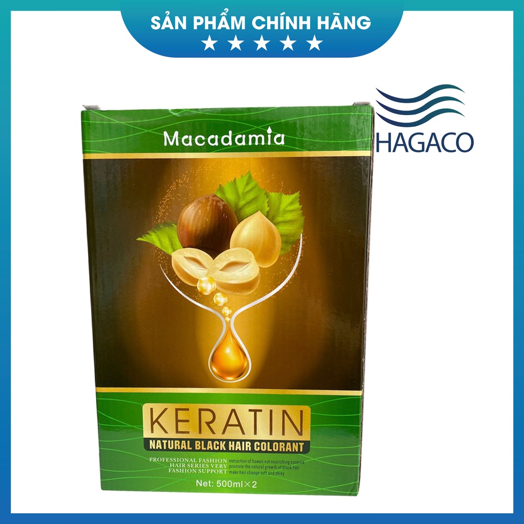 Nhuộm đen phủ bạc Keratin chính hãng - Không phai đỏ, Không dính da đầu CT38