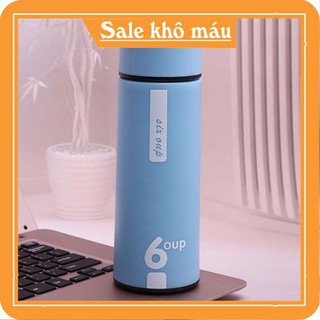 Bình nước thủy tinh màu- giữ nhiệt thủy tinh bọc nhựa 450ml
