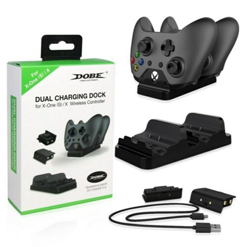 Trạm Sạc 2 Trong 1 + 2 Pin Cho Tay Cầm XBOX One ☆Spdivine