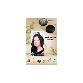 Nhuộm organic phủ bạc rosee eco 4 màu: đen , nâu , nâu khói , vàng đồng - không amoniac và parapen