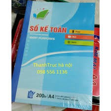 Sổ kế toán tổng hợp A4 - 200 trang
