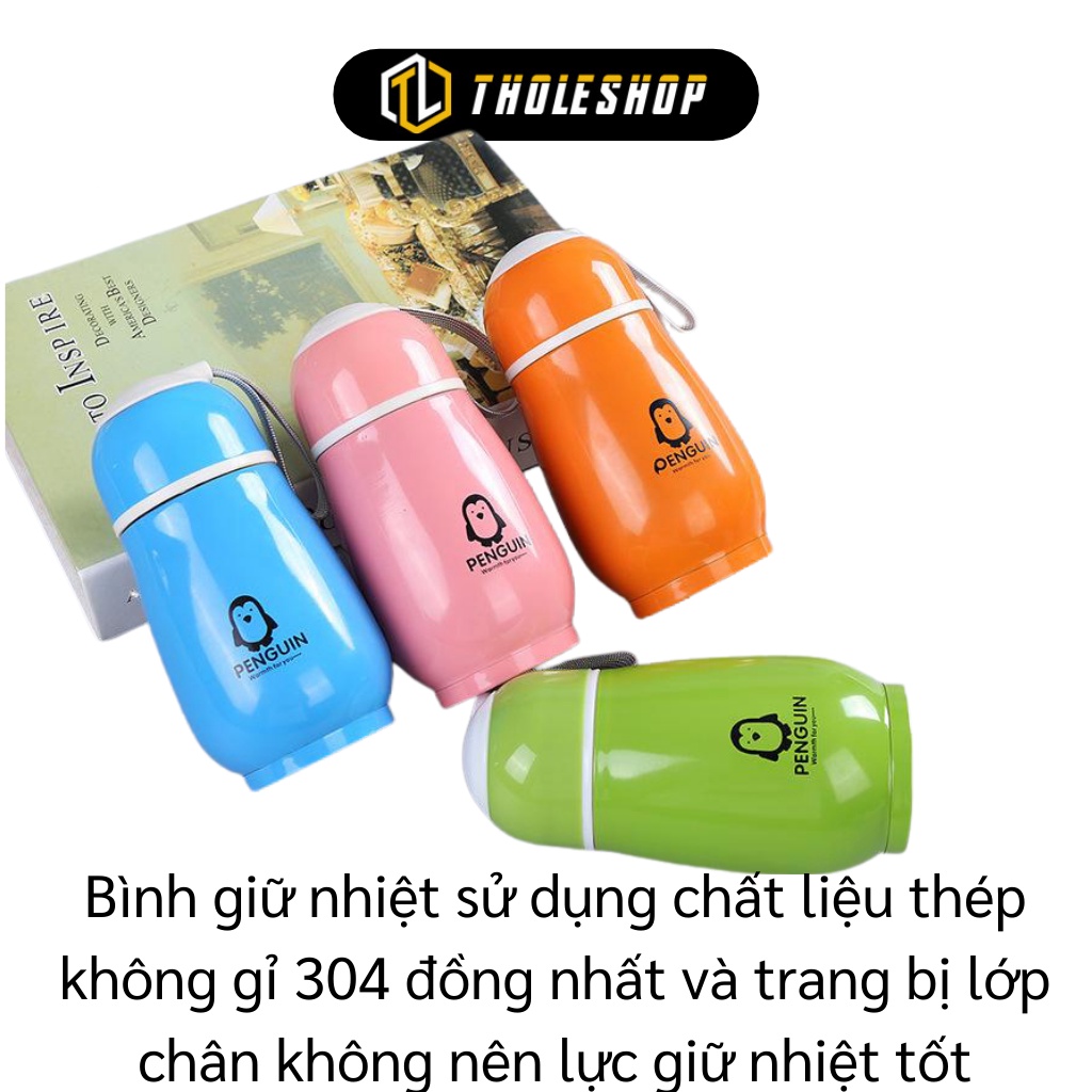 Bình Đựng Nước - Bình Nước Giữ Nhiệt Chim Cánh Cụt Đáng Yêu, Giữ Nhiệt Tốt 5057