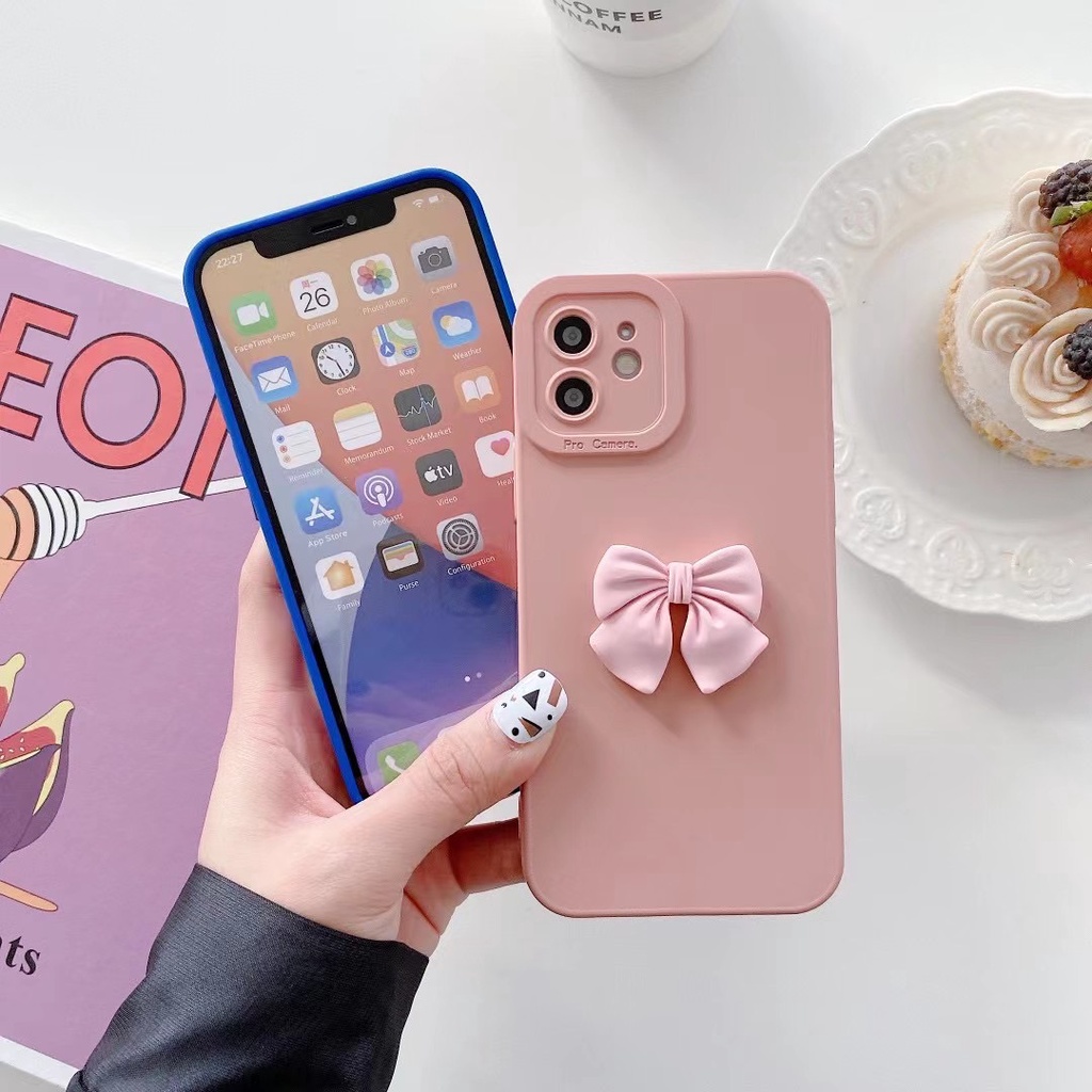 Ốp Điện Thoại Mềm Họa Tiết Nơ Xinh Xắn Cho Iphone7 7plus 8 8 Plus Xr X / Xs 11 11 Pro 11 Promax