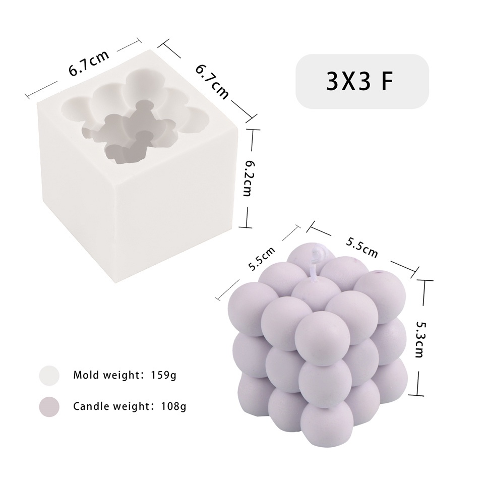 Khuôn Làm Nến Hình Kim Tự Tháp 3D Bằng Silicone Không Dính