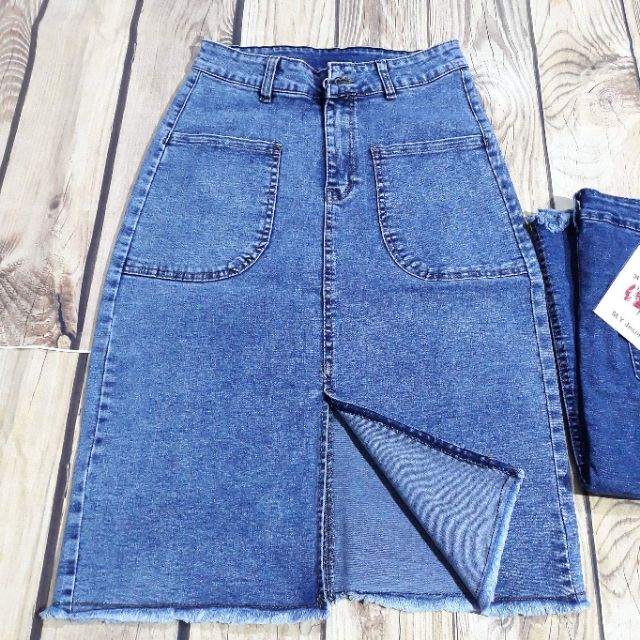 MẪU MỚI RA_ CHÂN VÁY JEAN chữ A dáng dài qua gối, ảnh thật 100% | BigBuy360 - bigbuy360.vn
