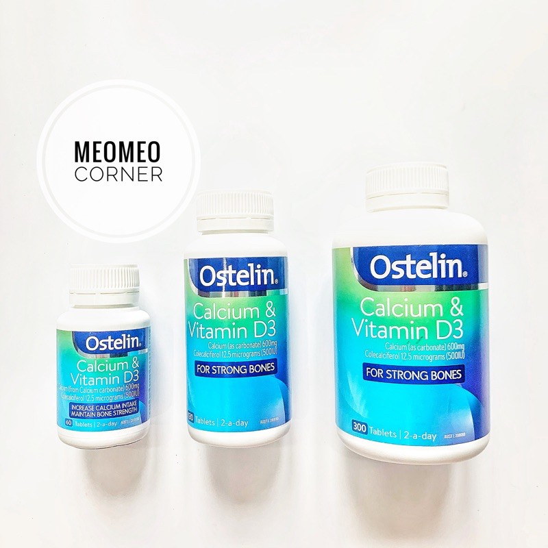 Ostelin Canxi và Vitamin D3 Úc cho bà bầu, người lớn, trẻ em từ 12 tuổi Ostelin Calcium & Vitamin D3