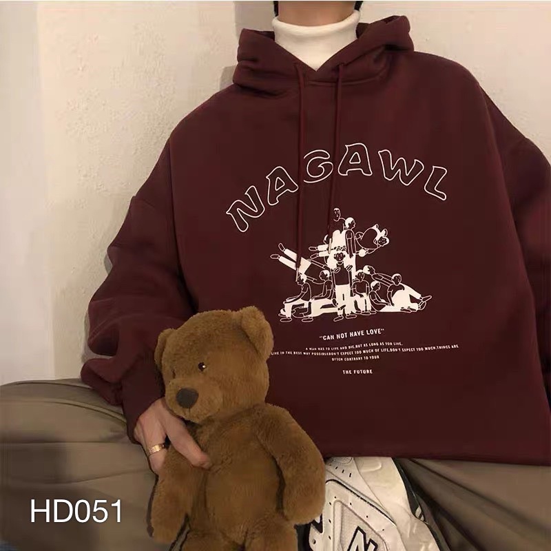 ÁO HOODIE IN CHỮ NAGAWL - HD051 | WebRaoVat - webraovat.net.vn