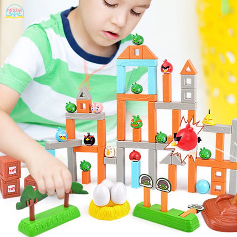 Đồ chơi trẻ em Lắp Ráp Angry Bird 3D Bằng ABS Mềm Giáo Dục Sớm Cho Bé