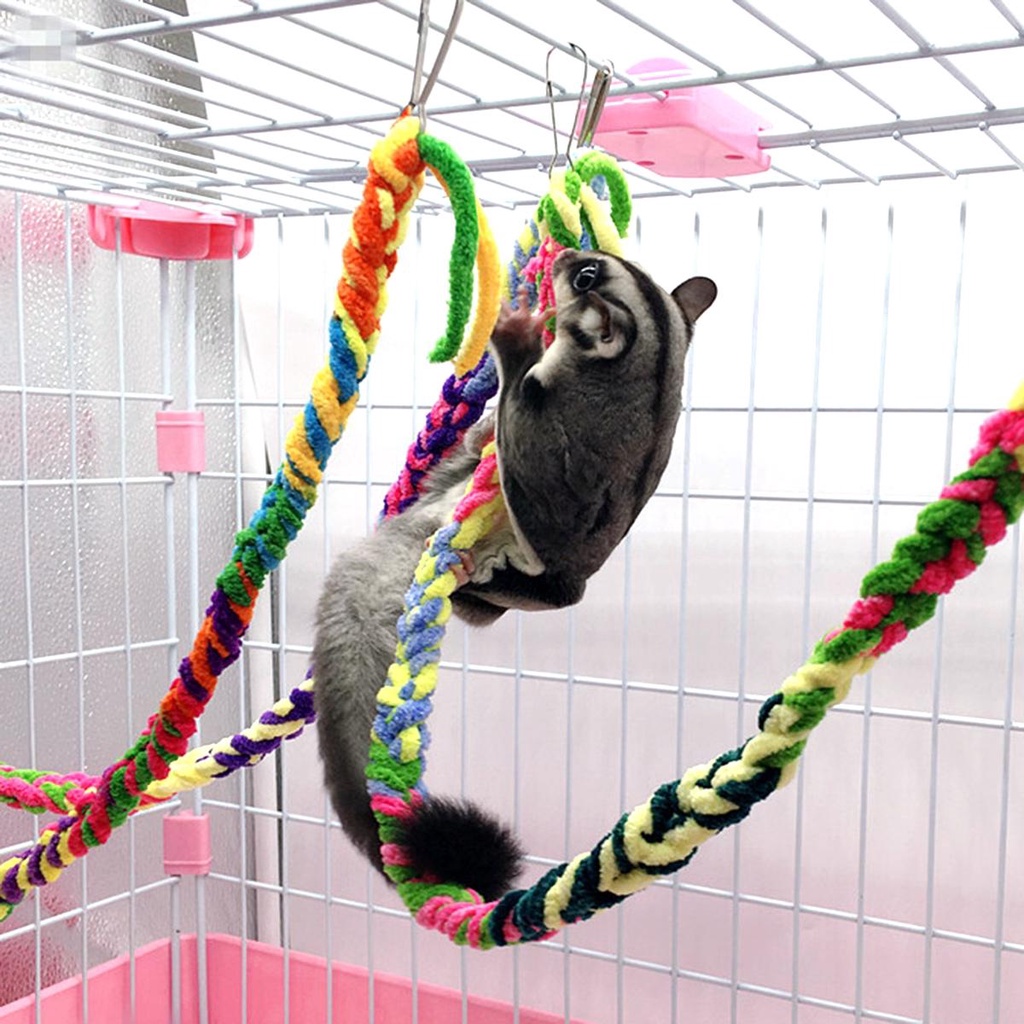 Đồ Chơi Dây Thừng Treo Nhiều Màu Sắc Vui Nhộn Cho Chim Cảnh