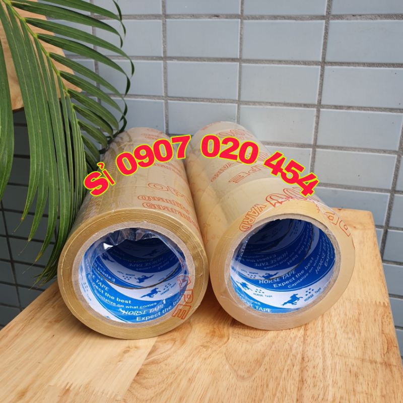 Băng keo đóng hàng trong/đục siêu dính, siêu dai 100yard /1kg cây 6 cuộn lõi 4li