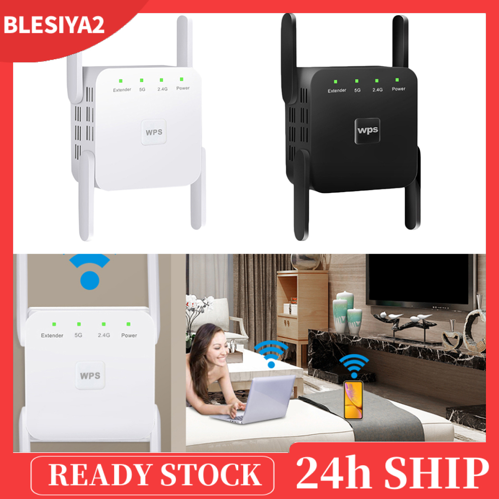 (Hàng Mới Về) Bộ Khuếch Đại Sóng Wifi Không Dây 1200mbps 2.4g 5g 4 Đầu Cắm Eu | BigBuy360 - bigbuy360.vn