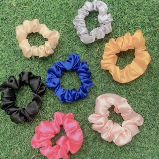 Dây cột tóc SCRUNCHIES chun cột tóc lụa phi 10cm nhiều màu
