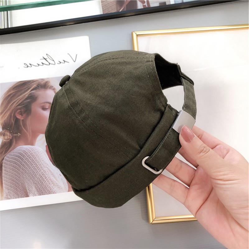 Mũ beanie không vành màu sắc vintage
