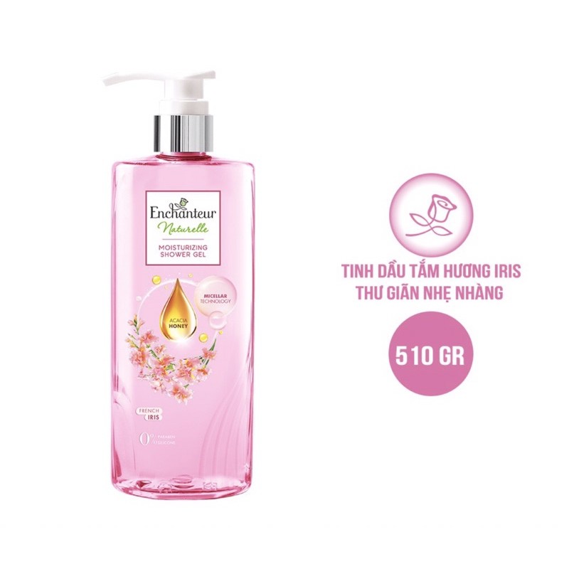 Sữa tắm dưỡng da Enchanteur Naturelle Mới chai 510g