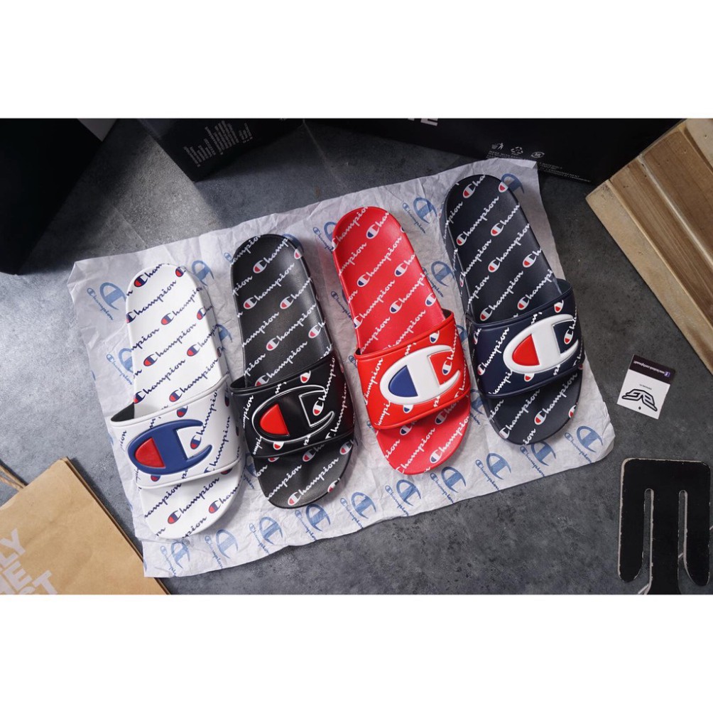 Dép nam quai ngang cao su BM Champion, thích hợp mang mỗi ngày, có tính kháng nước, chống trơn trượt