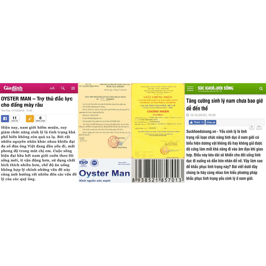 Hàu Oyster Man Tăng Cường Sinh Lý Nam Giới (Hộp 30 Viên) | BigBuy360 - bigbuy360.vn