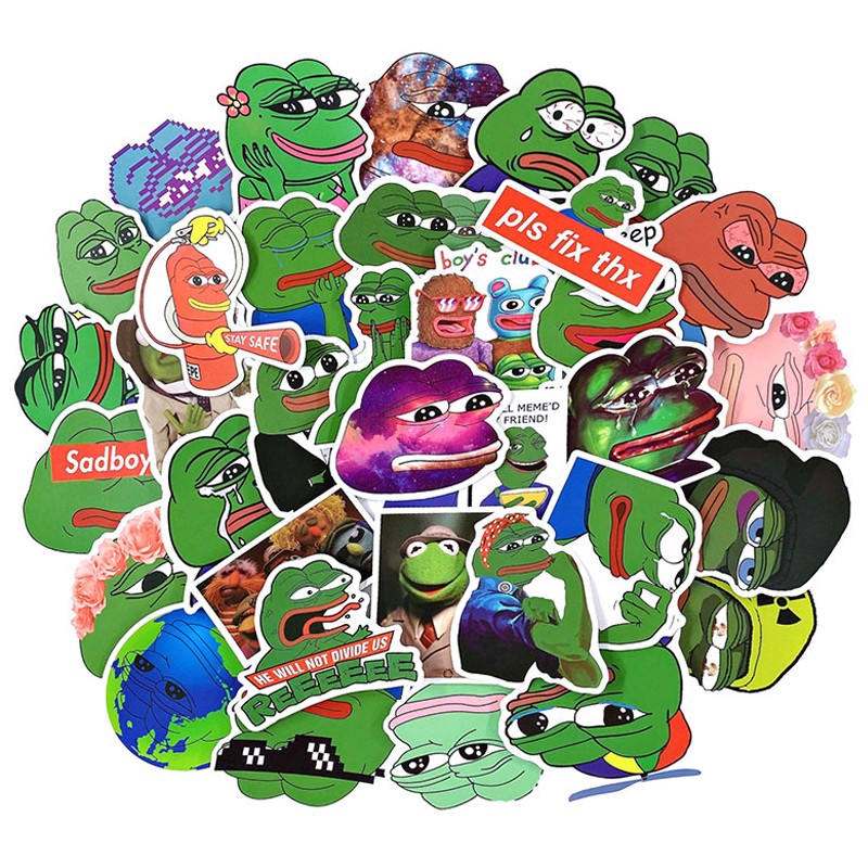 JOJO· Bộ Hình Dán Chống Thấm Sad Frog, 50 tờ/bộ