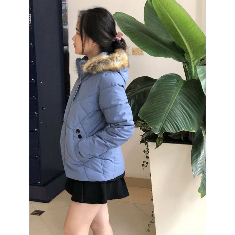 Áo phao nữ trần bông 3 lớp, kiểu dáng Hàn Quốc | BigBuy360 - bigbuy360.vn