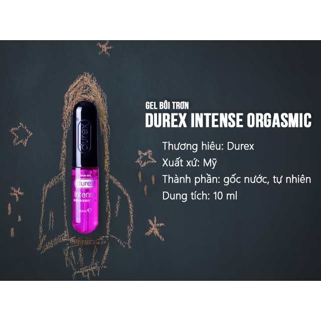 Gel bôi trơn Mỹ Durex Intense Orgasmic - kích thích &amp; tăng khoái cảm nữ - 10ml