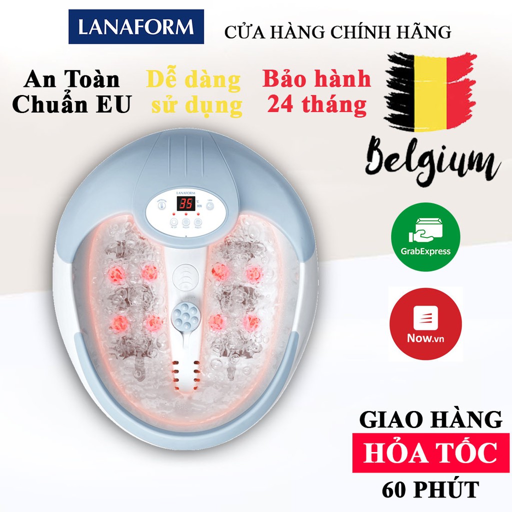 Bồn Ngâm Chân Hồng Ngoại và Sục Khí Lanaform Luxury - nhập khẩu Bỉ chính hãng bảo hành 24 tháng