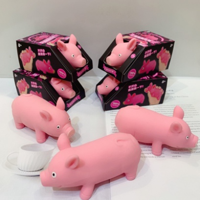 Đồ chơi xả Stress lợn Squizy hồng dẻo kéo dài, co giãn đàn hồi giảm căng thẳng Viễn Dương Computer