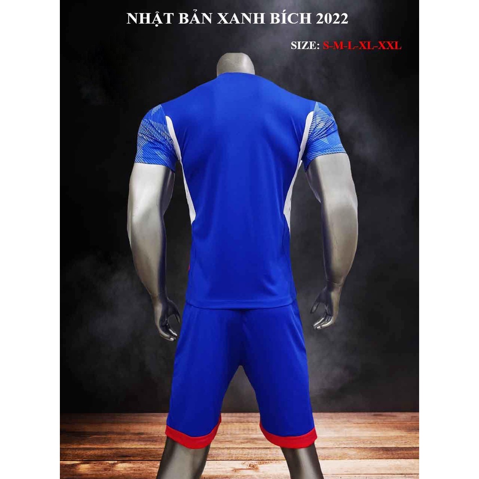 Quần Áo Bóng Đá, Đồ Đá Banh Đội Tuyển Nhật Bản Xanh Bích Thun Lạnh Cao Cấp Không Nhăn Không Xù Lông Thể Thao Đương Đại