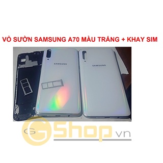 Vỏ sườn samsung a70 màu trắng + khay sim