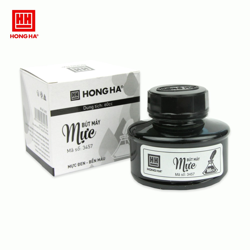 Mực lọ đen Hồng Hà 3457 - dành cho bút máy