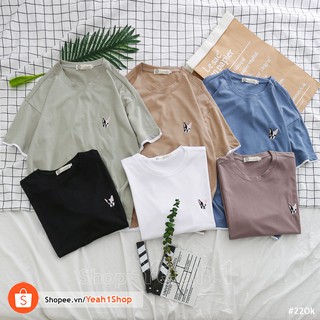 [Yeah1Shop]- Áo thun thêu đầu chó