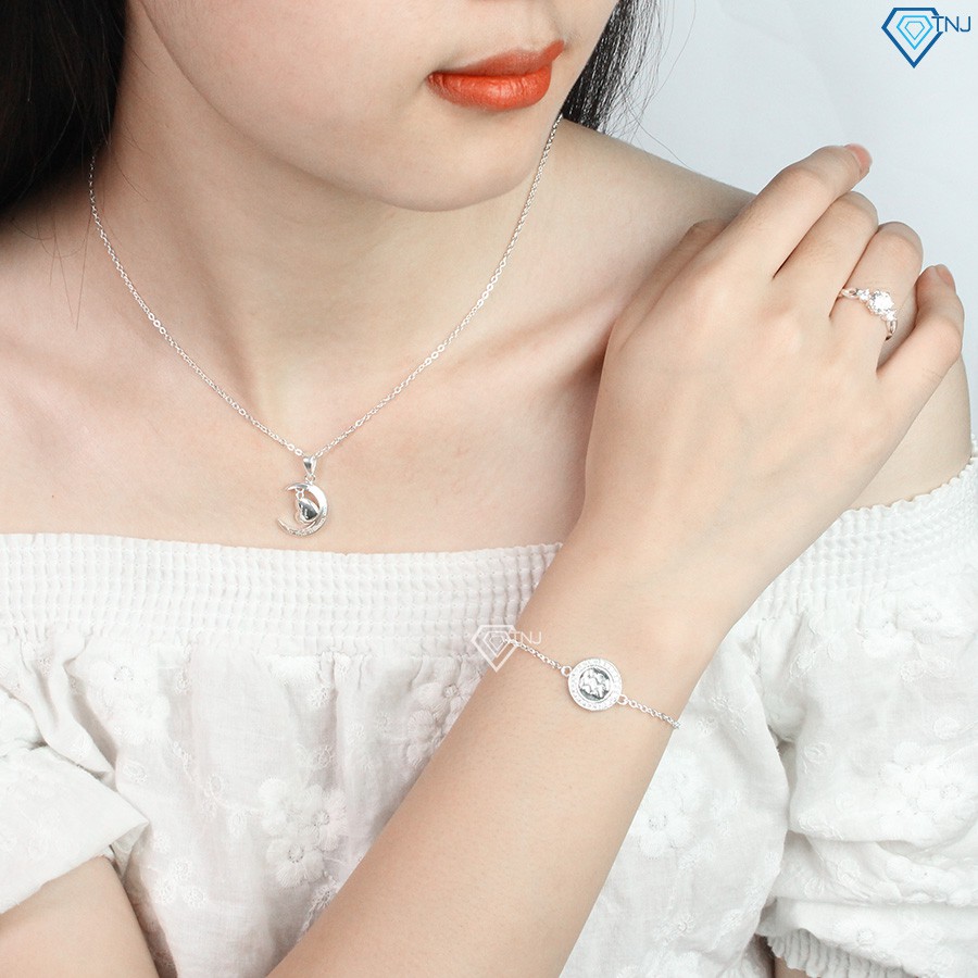 Lắc tay nữ bạc thật cung hoàng đạo Bảo Bình LTN0151 Trang Sức TNJ