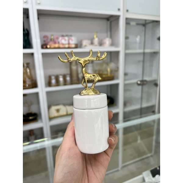 Lọ Đựng Tăm Hươu Sứ Cao Cấp