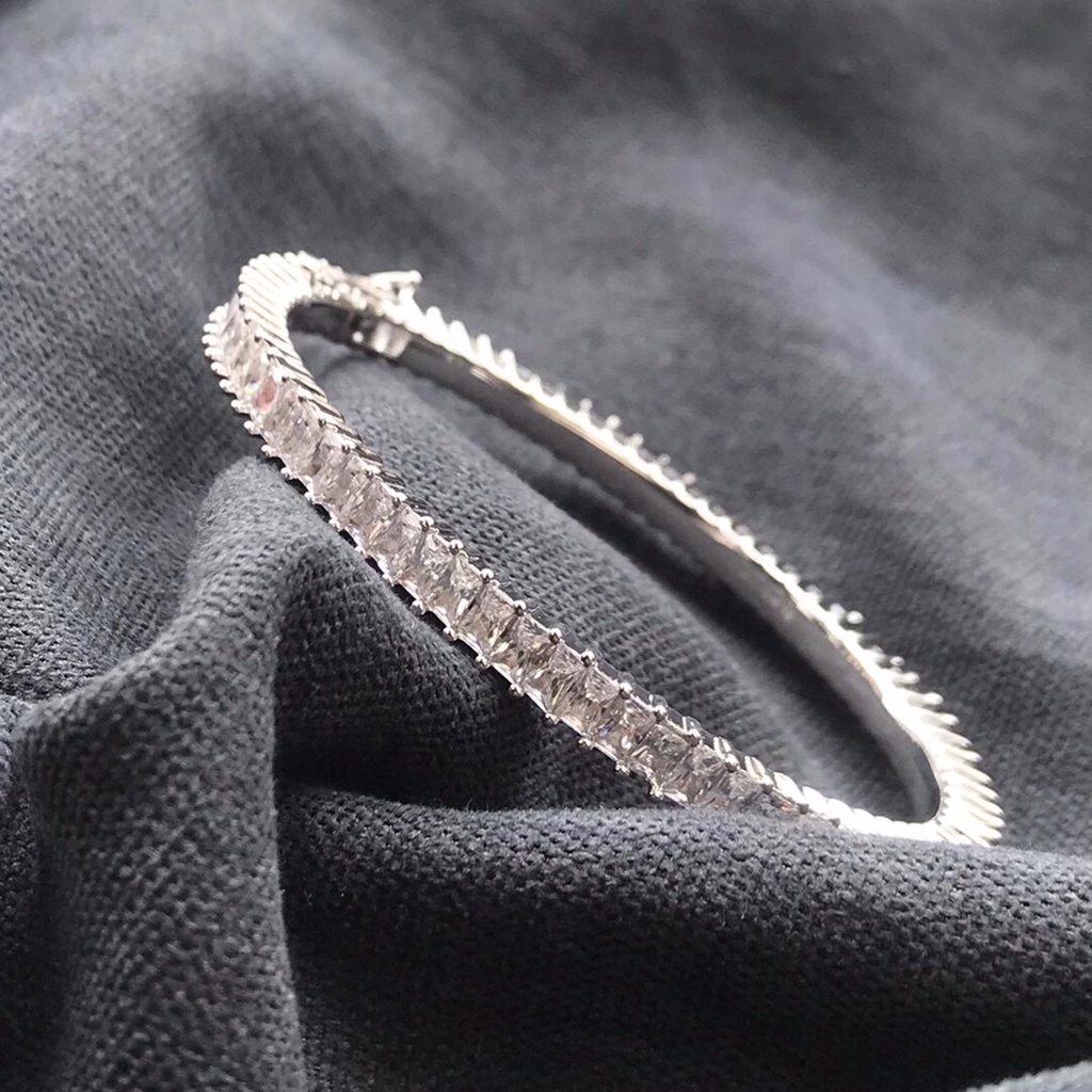 Vòng Tay Bạc Trắng Tinh Tế Phong Cách Monaco Thời Trang Mới Tinh Tế Cho Nữ