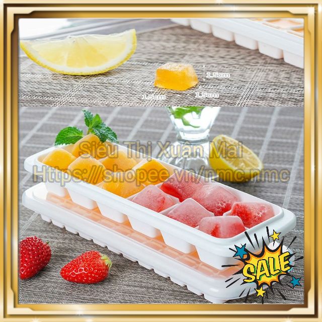 Khay trữ đông đồ ăn dặm cho bé có nắp, khay đá xuất nhật 7 ngăn