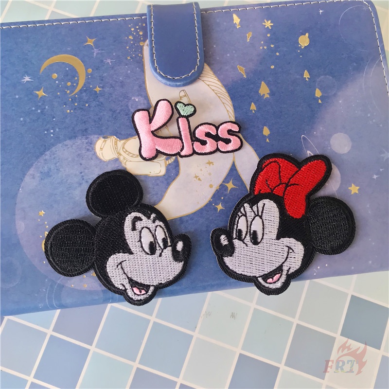 Miếng dán ủi thêu họa tiết chuột mickey và minnie xinh xắn