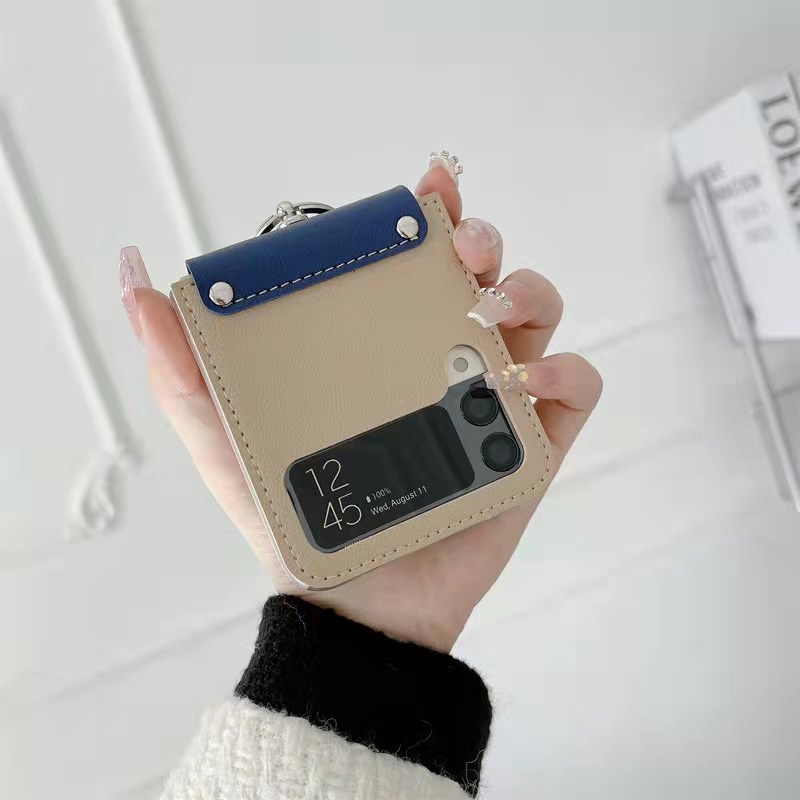 Ốp Điện Thoại Nắp Gập Có Vòng Nhẫn Cho Samsung Galaxy Z Flip 4 Z Flip 3