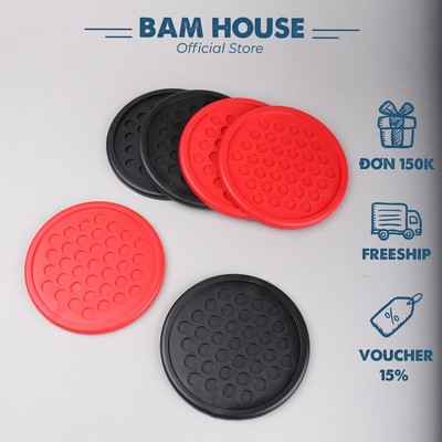 Đế lót ly cao su tổ ong Bam House chống trượt tiện lợi cao cấp LLTO02