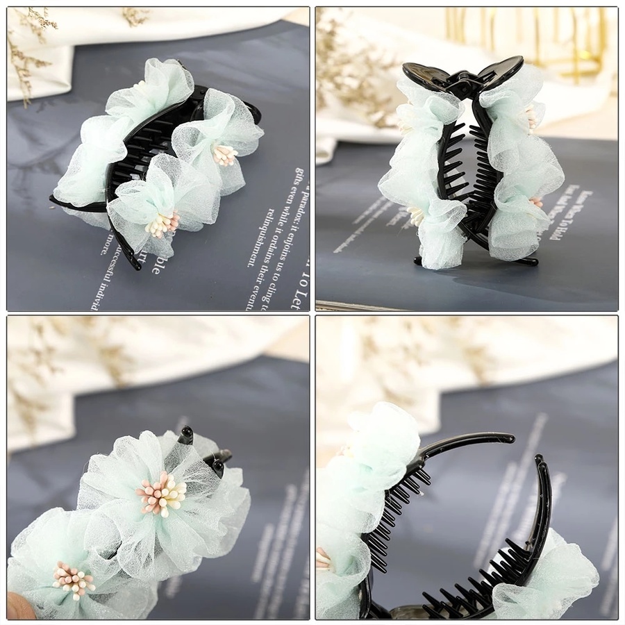 Kẹp Tóc Dạng Lưới Hình Hoa Thời Trang Hàn Quốc Cho Nữ