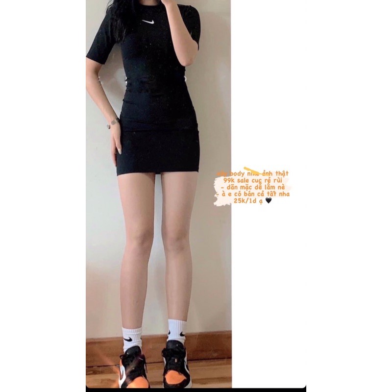 [Mã WAMT1505 giảm 10K đơn 0K] sẵn/ váy body logo siu xinh, váy đen tay ngắn (FREESIZE co dãn) ☺️ ảnh thật sau | BigBuy360 - bigbuy360.vn