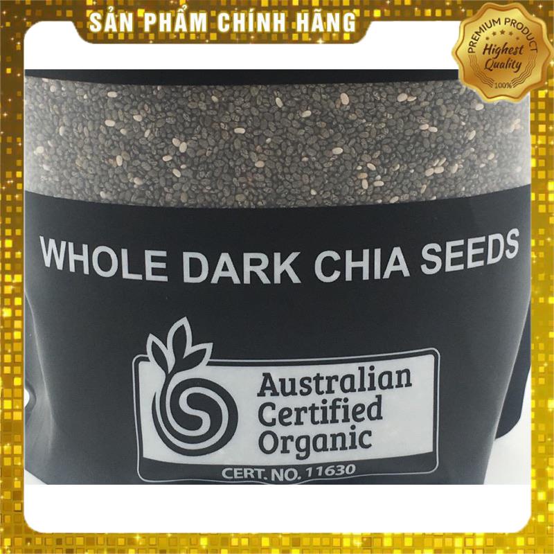 Hạt chia của Úc thương hiệu Black bag chia khối lượng 500g. Hạn sử dụng tháng 12 năm 2023.