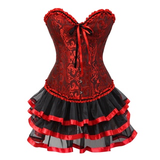 Set áo corset cúp ngực + chân váy xòe tutu size s-6xl