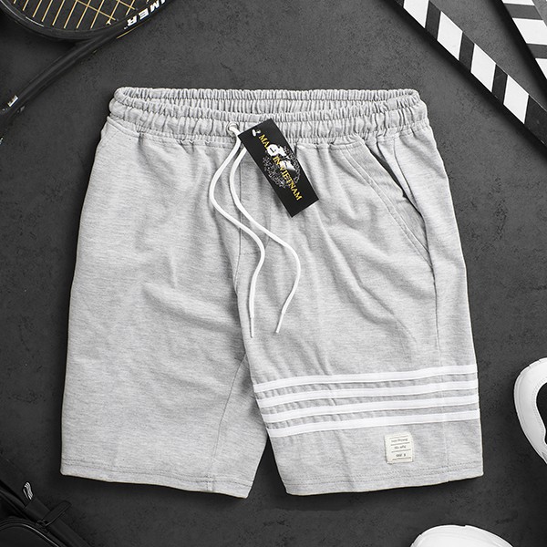 Quần Đùi Nam Chất Cotton Thoáng Mát,Quần Short Nam 4 sọc Kiểu Dáng Trẻ Trung Năng Động